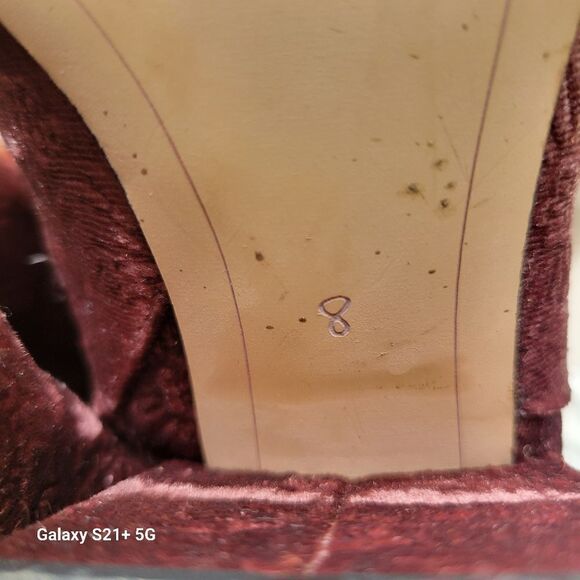 Sam Edelman pink velvet embossed floral print womens size 8 - Picture 11 of 11